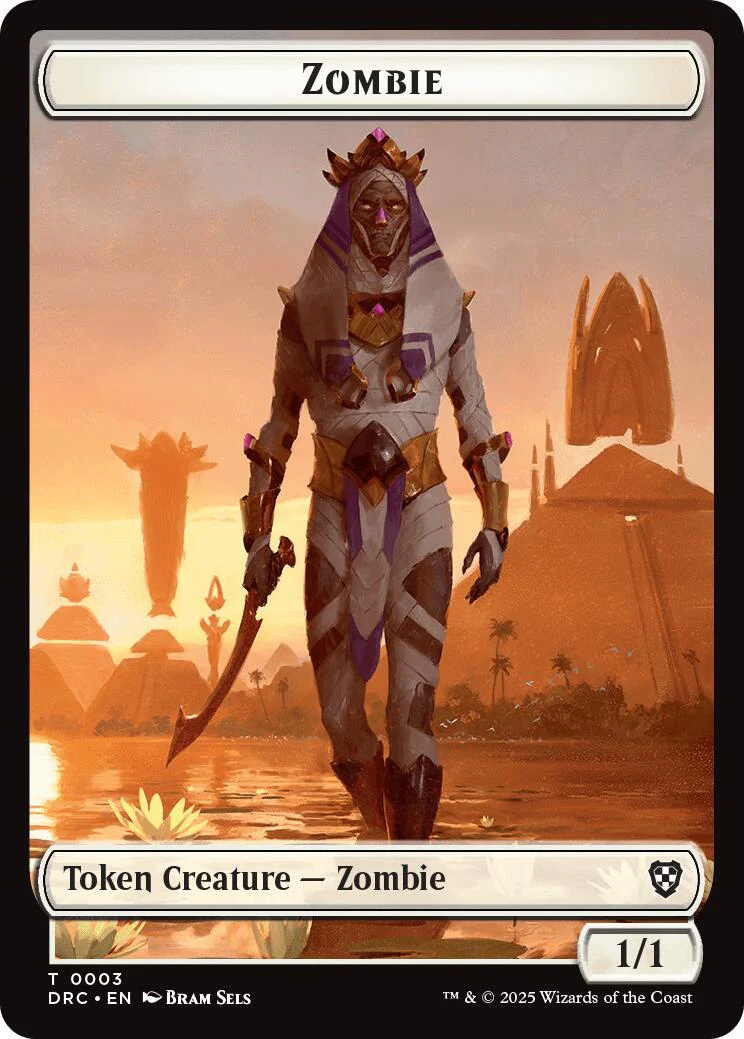 Shapeshifter // Zombie (0003) Double-Sided Token [Aetherdrift Commander Tokens] - Image 2