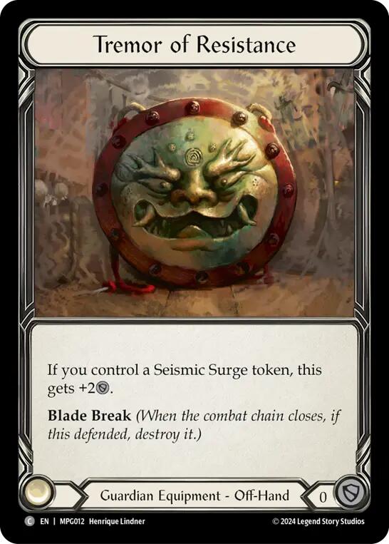 Tremor of Resistance [MPG012] (Mastery Pack Guardian)  Cold Foil